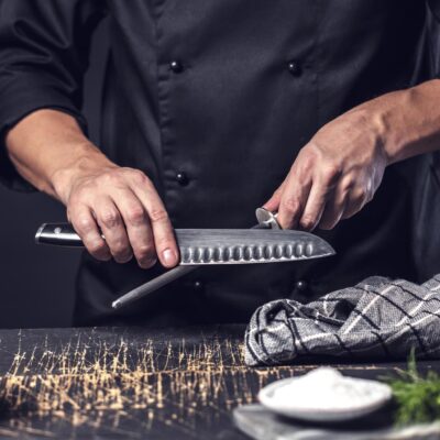 Knife Sharpeners and ergonomic Knives for Kitchen Cutlery